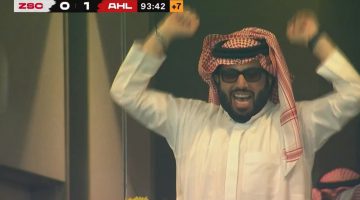 بالفيديو..شاهد احتفال تركي آل شيخ بأهداف الأهلي في نهائي كأس مصر